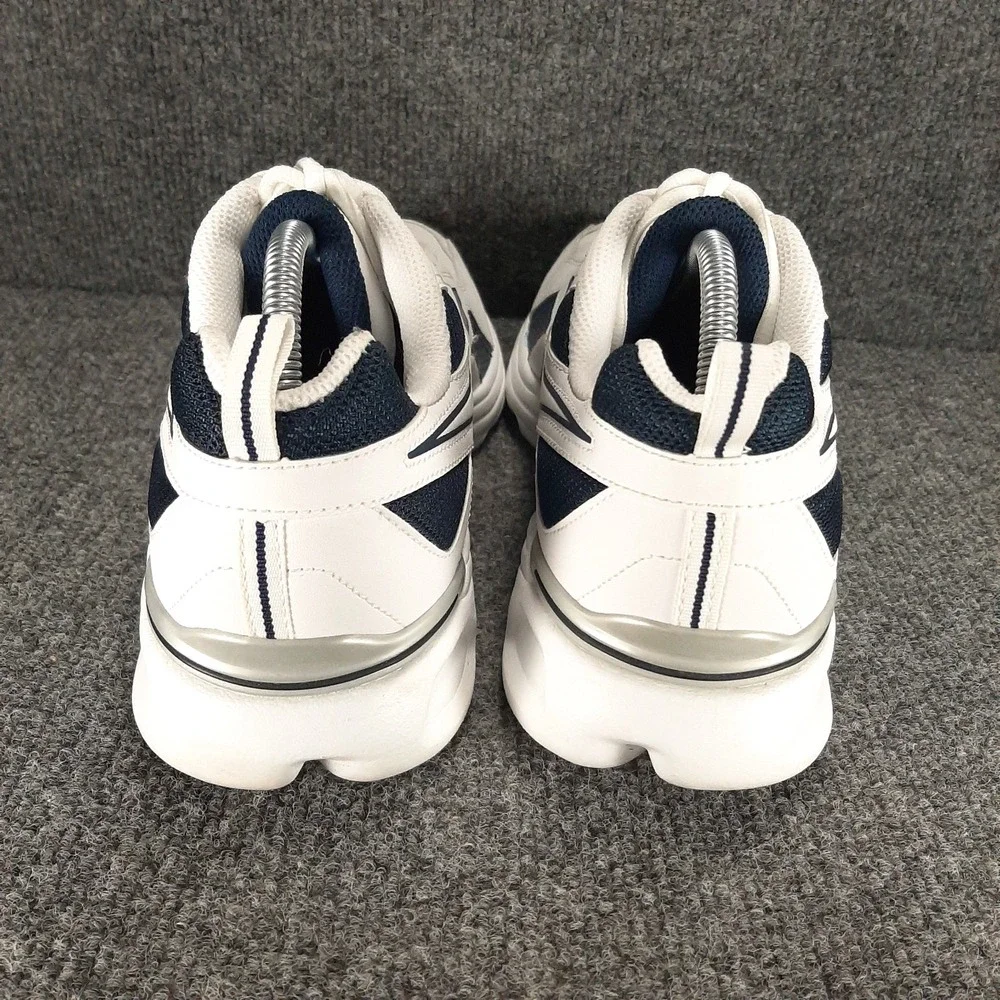 Reebok RB805 Royal Trainer Men's 10 White Navy Silver Cross Training Shoes